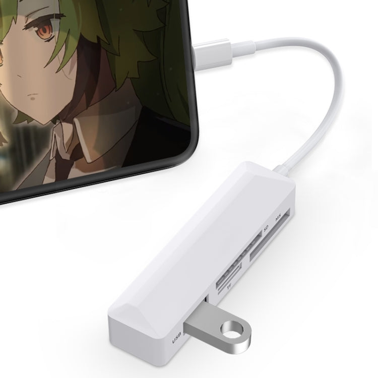 4-in-1 Multi-Card Reader and USB Hub with Memory Card Readers