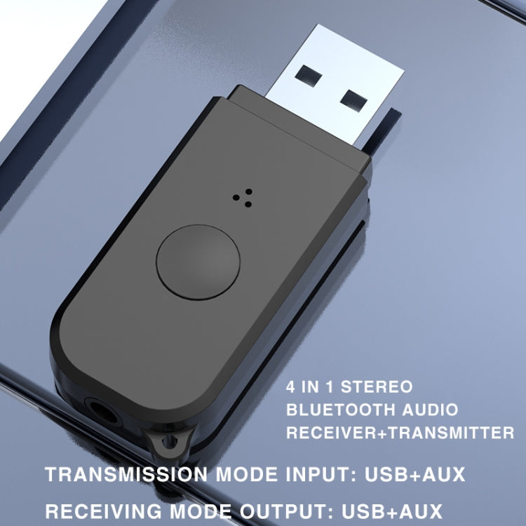 H210 Bluetooth 5.3 Audio Receiver Transmitter with Dual AUX+USB Output