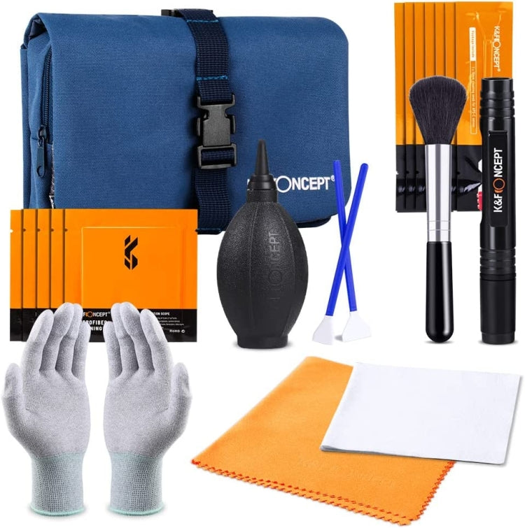 K&F Concept SKU.1697 23 In 1 DSLR Camera Cleaning Kit with Blue Waterproof Bag