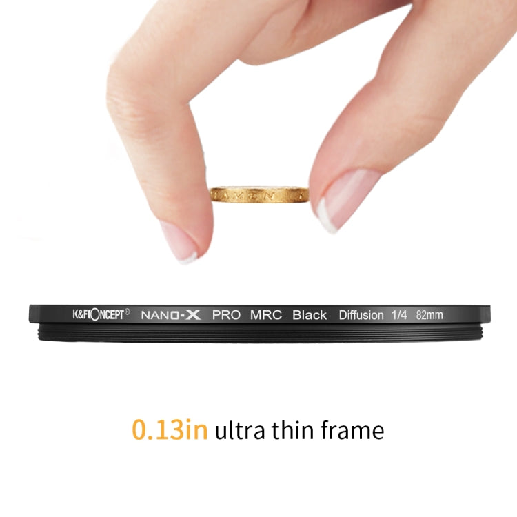 K&F Black Mist Diffusion 1/4 Lens Filter for Cinematic Video Shooting 82mm