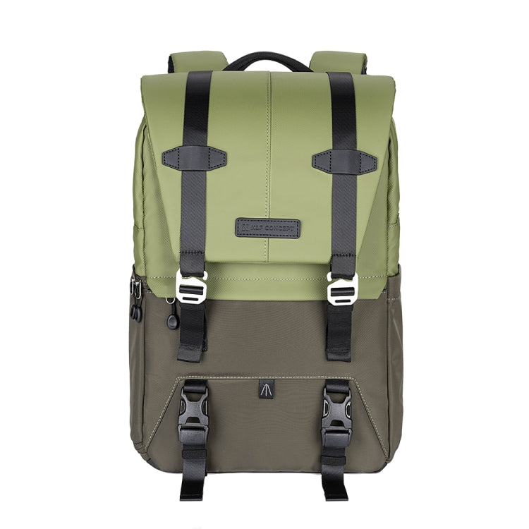 Photography Backpack with Large Capacity and Army Green Rain Cover