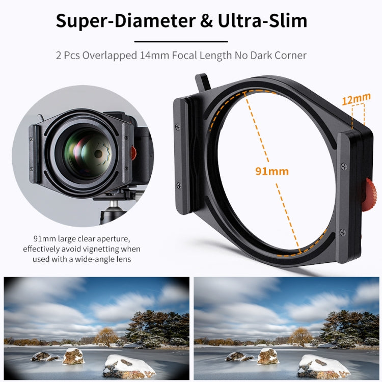 K&F CONCEPT SKU.1808 ND1000 GND8 Multi-Coated Neutral Density Filter with CPL Square Filter
