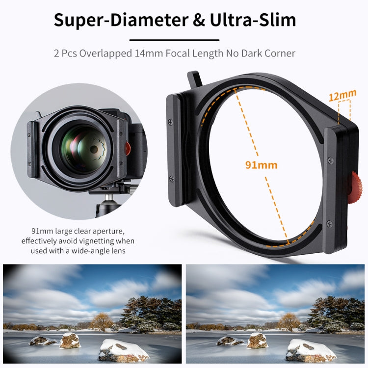 K&F CONCEPT SKU.1878 ND1000 Filter System with CPL Square Filter - Enhanced Photography and Lens Protection