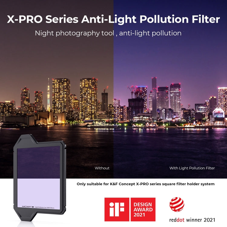K&F CONCEPT SKU.1903 X-PRO Series Square Clear-Natural Night Filter for Night Sky Photography