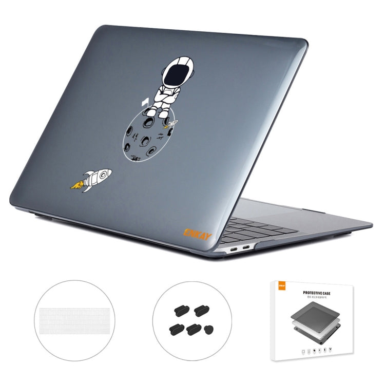 ENKAY Hat-Prince 3 in 1 Spaceman Pattern Crystal Case for MacBook Pro 13.3 A1706/A1989/A2159 (US Version - Spaceman No.4)