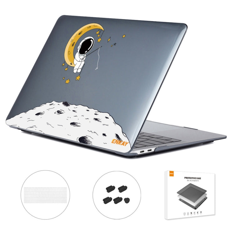 Spaceman Pattern Crystal Case for MacBook Pro 13.3 A1708 with TPU Keyboard Film and Anti-dust Plugs