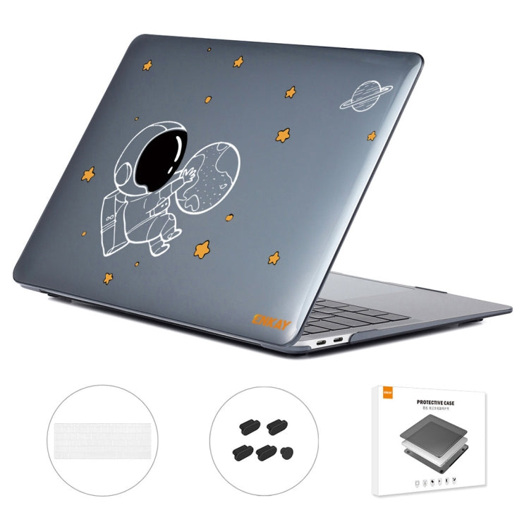 Spaceman Pattern Crystal Case for MacBook Pro 13.3 A1708 with TPU Keyboard Film and Anti-dust Plugs