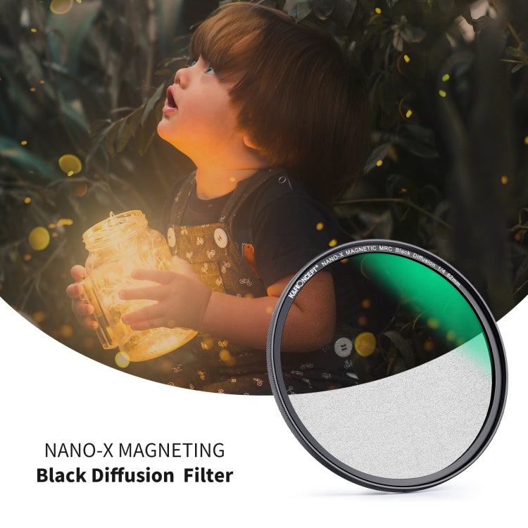 K&F CONCEPT 82mm Black Diffusion 1/4 Lens Filter Kit for Cinematic and Portrait Photography