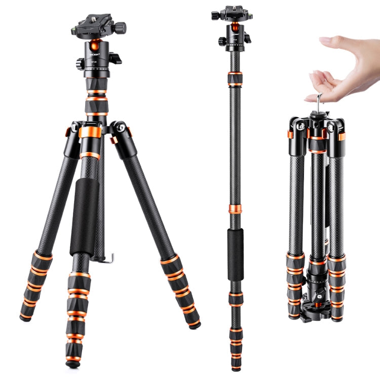 Portable Carbon Fiber Camera Tripod with Monopod Feature