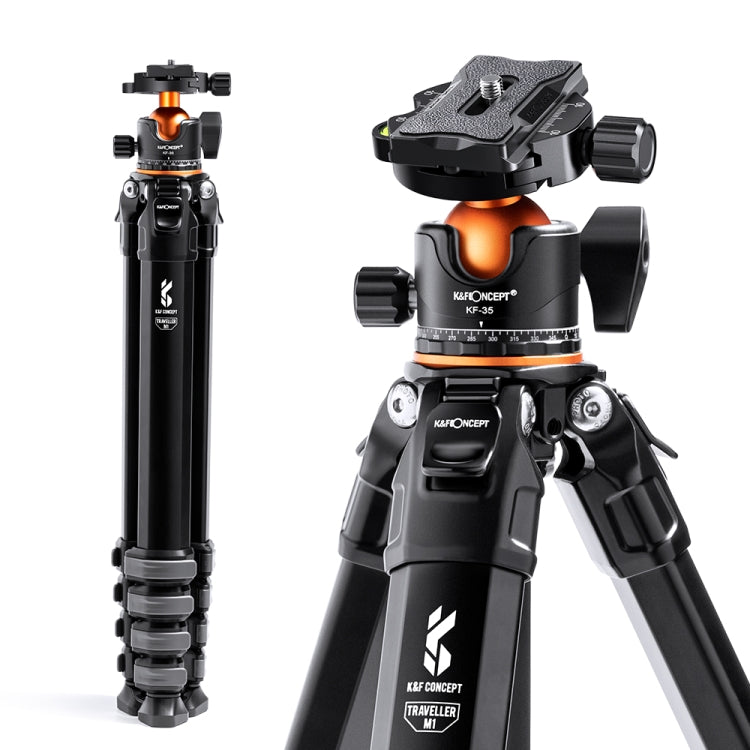 K&F CONCEPT KF09.105 Lightweight Travel Tripod with Large Ball Head