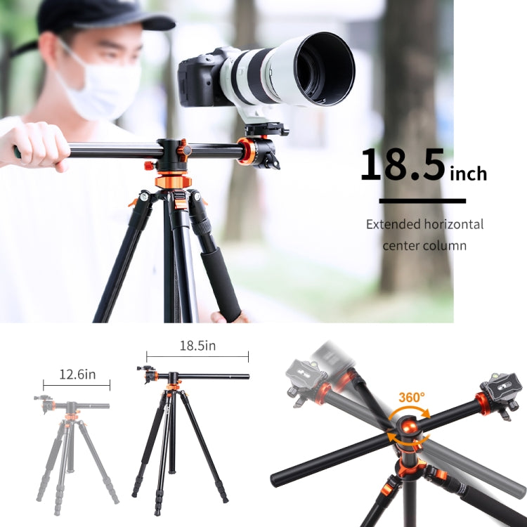 K&F CONCEPT KF09.086V1 94 inch Overhead Camera Tripod with Detachable Monopod