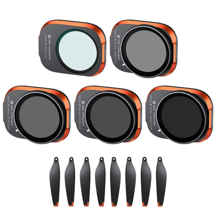 K&F Concept 5-in-1 UV+ND8PL+ND16PL+ND32PL+ND64PL HD Filter for DJI Mini 3 Pro