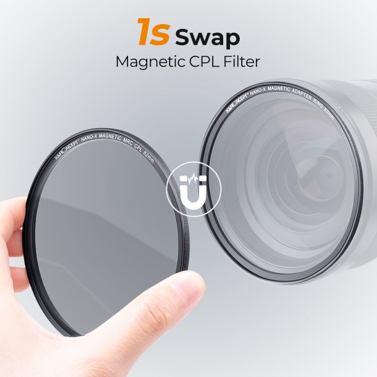 K&F CONCEPT SKU.1708 Magnetic 82mm Nano-X CPL Filter Circular Polarizing Filter Kit