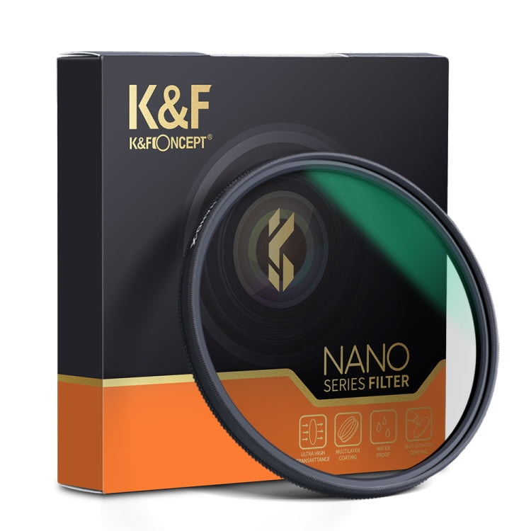 K&F CONCEPT KF01.1225 Nano-X 82mm Circular Polarizer Filter - Color & Contrast Enhancement