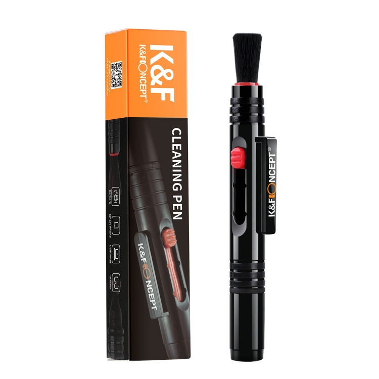 K&F CONCEPT SKU.1691 2 in 1 Lens Cleaning Pen with Retractable Soft Brush for Camera Lens
