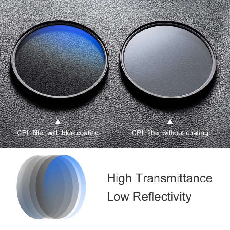 K&F Concept Circular Polarizer Camera Lens Filter - 82mm Ultra Slim Multi Coated MC CPL Filter