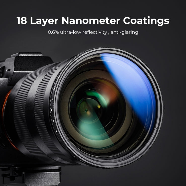 K&F CONCEPT KF01.1406 82mm ND2 to ND400 Variable Neutral Density Filter