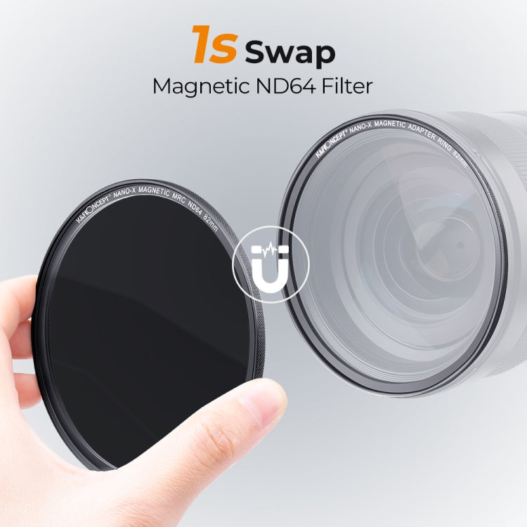 82mm K&F CONCEPT Nano-X Magnetic HD Camera Lens ND64 Filter with Lens Cap