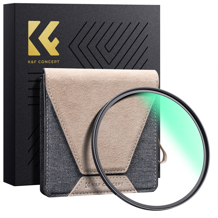 K&F CONCEPT KF01.1985 82mm Nano-X PRO Series MCUV Filter HD Ultra-Thin Copper Frame 36-Layer Coatings Anti-Reflection Green Film