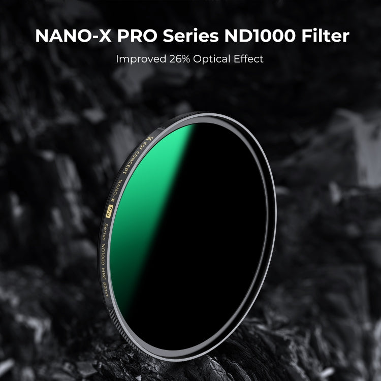 K&F CONCEPT KF01.1995 82mm Nano-X PRO Series ND1000 Filter HD Ultra-Thin Copper Frame 36-Layer Coating Anti-Reflection Green Film
Solution for Exceptional Photography Filtration