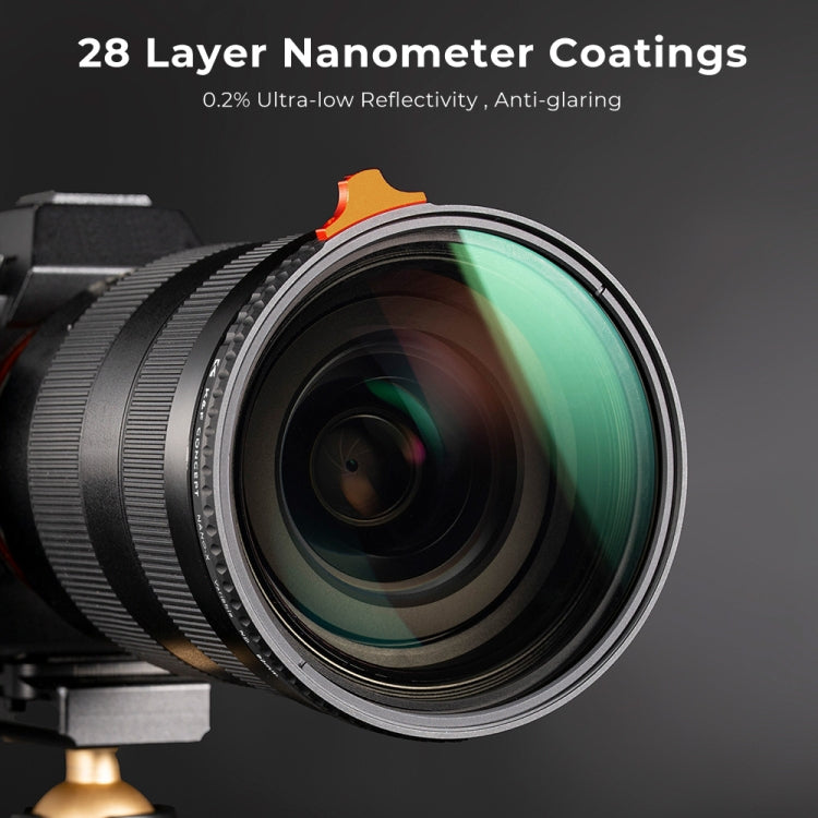 K&F CONCEPT KF01.2012 Nano-X Series 82mm Ultra-Thin ND Filter with HD Anti-Reflection Green Film