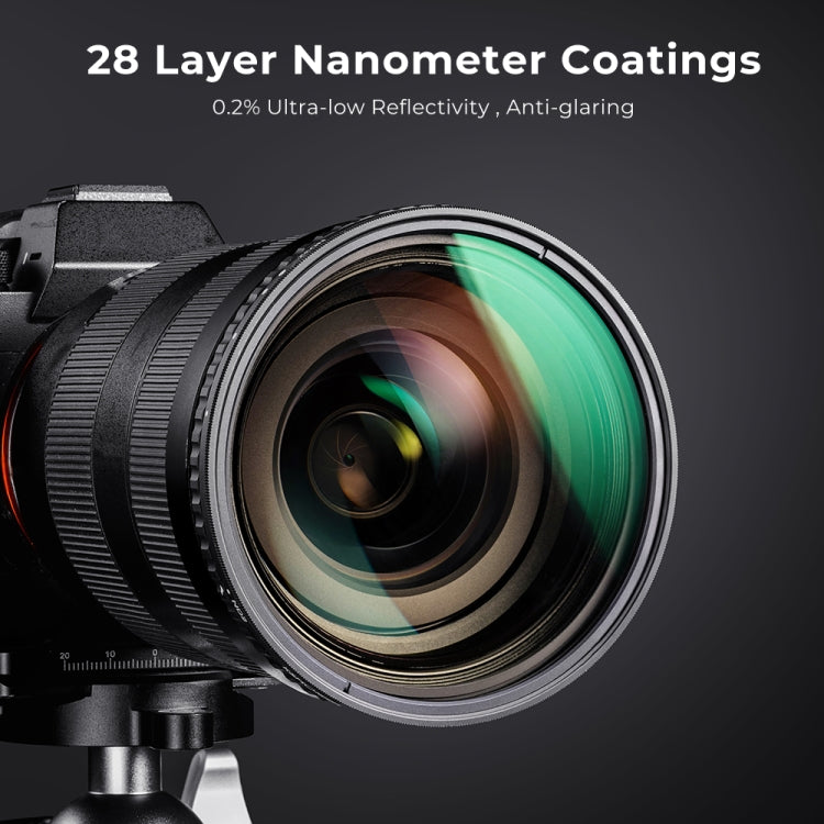 K&F CONCEPT KF01.1725 82mm ND2-ND32 Variable Fader ND Filter Lens with Lens Cap