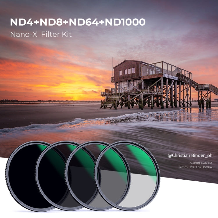 K&F CONCEPT 82mm Professional 4-Piece Camera Filter Kit