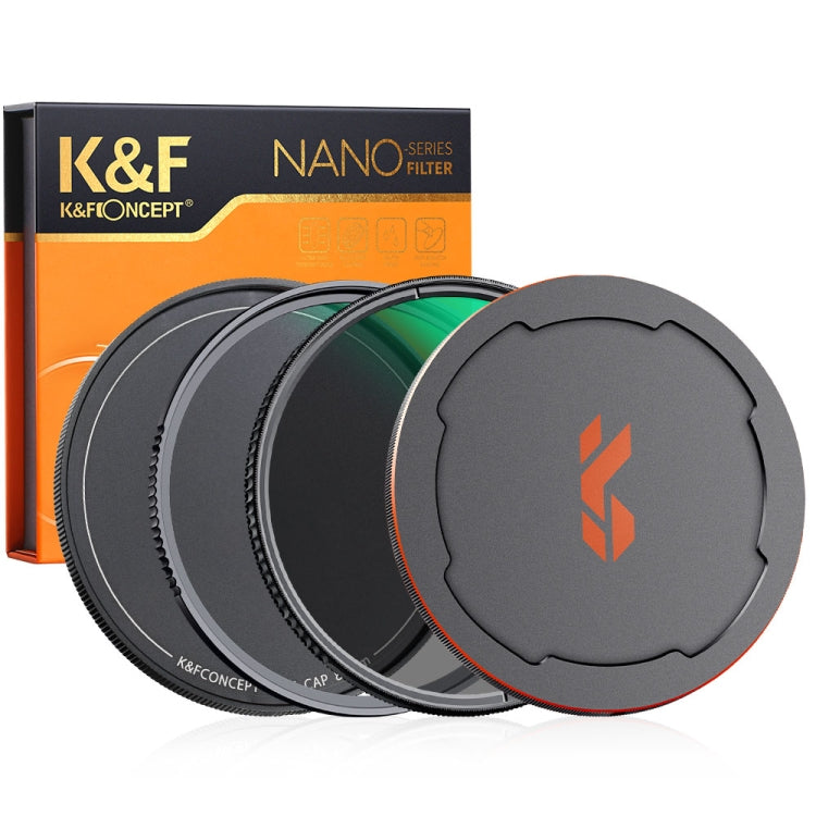 K&F Concept 2 in 1 MCUV+CPL Filter Kit with Metal Lens Cap & Storage Bag - 82mm