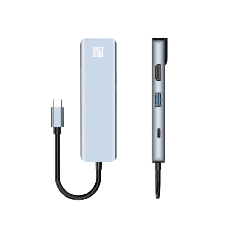 6-in-1 USB Type-C to 4K HDMI/Ethernet Docking Station Adapter