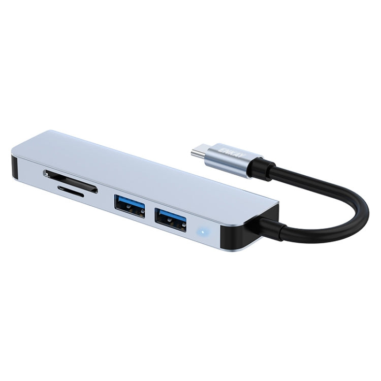 ENKAY Hat-Prince 5 in 1 Docking Station Adapter HUB SD/TF Card Reader, Interface:Type-C