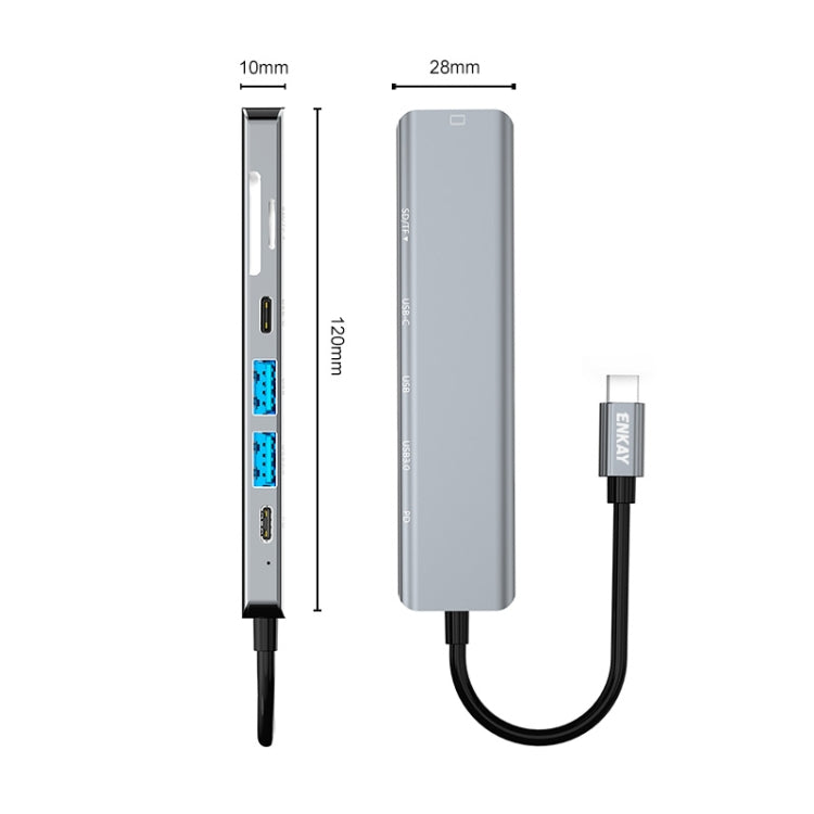 Hat-Prince 7 in 1 Type-C to 4K HDMI Docking Station Adapter PD Quick Charge Hub