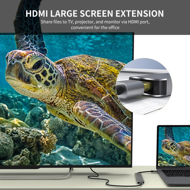 ENKAY Hat-Prince 5 in 1 Type-C Hub 4K HDMI Converter Docking Station USB 3.0 Adapter with High-Speed Charging and Data Syncing