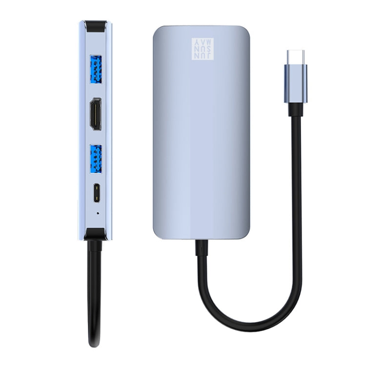 JUNSUNMAY 7-in-1 Multifunctional USB-C Hub Docking Station Adapter
