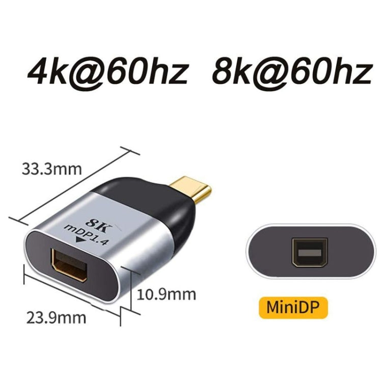 USB C to Mini DisplayPort Adapter for 4K 60hz Display on Tablet, Phone, and Laptop