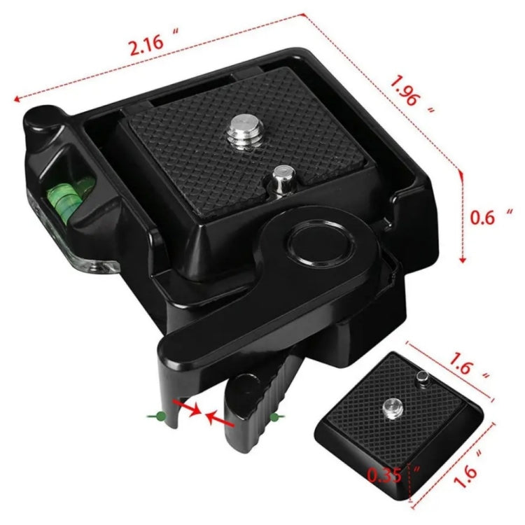 Aluminum Alloy Camera Tripod Quick Release Plate with QR40 Adapter