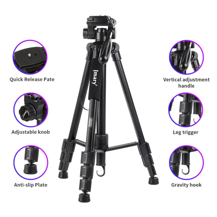 JMARY KP2254 2-in-1 Cell Phone SLR Outdoor Photography Tripod Stand (Red)