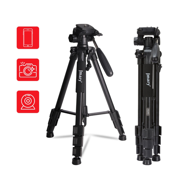 JMARY KP2234 Telescopic Aluminum Alloy Tripod for SLR Camera and Phone (Red)