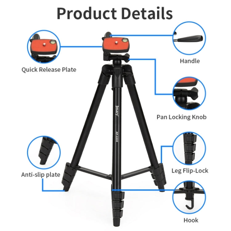 JMARY KP2205 Portable Telescopic Tripod Stand for Mobile Phones and Cameras