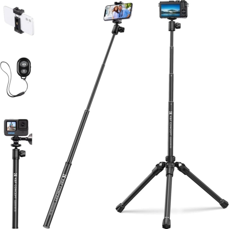 K&F Concept E224A3 67-inch Aluminum DSLR Phone Tripod