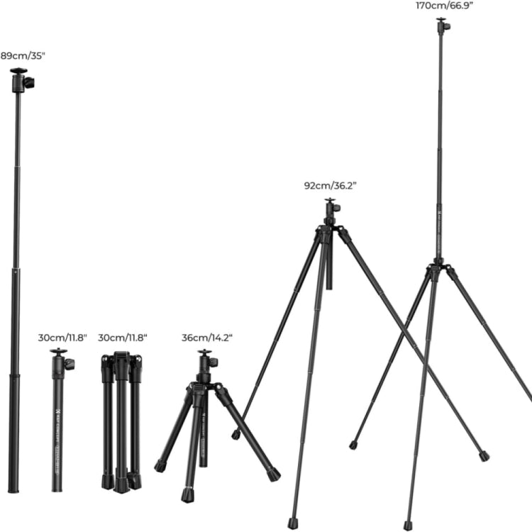 K&F Concept E224A3 67-inch Aluminum DSLR Phone Tripod