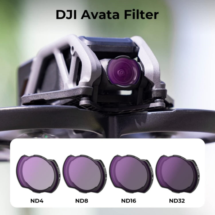 K&F Concept ND Filter Set for DJI Avata - 4pcs ND4 ND8 ND16 ND32 Drone Filter Kit