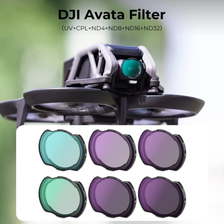 K&F Concept DJI Avata Filter Kit - UV CPL ND4 ND8 ND16 ND32 Lens Filters