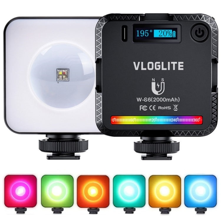 VLOGLITE W-S6 Mini Magnetic RGB LED Camera Light
