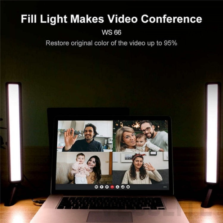 VLOGLITE WS66 LED Webcam Streaming Lights with Tripod