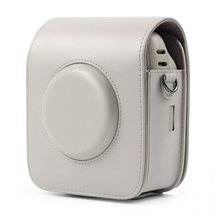Full Body Camera PU Leather Case Bag for Fujifilm Instax Square SQ20 - White