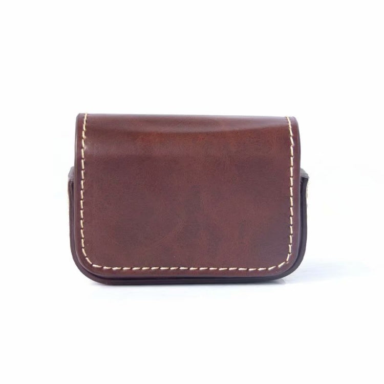 Waterproof Mini Leather Case Storage Carrying Box for DJI OSMO Action / GoPro / SJCAM / Xiaomi Mi Jia (Coffee)
