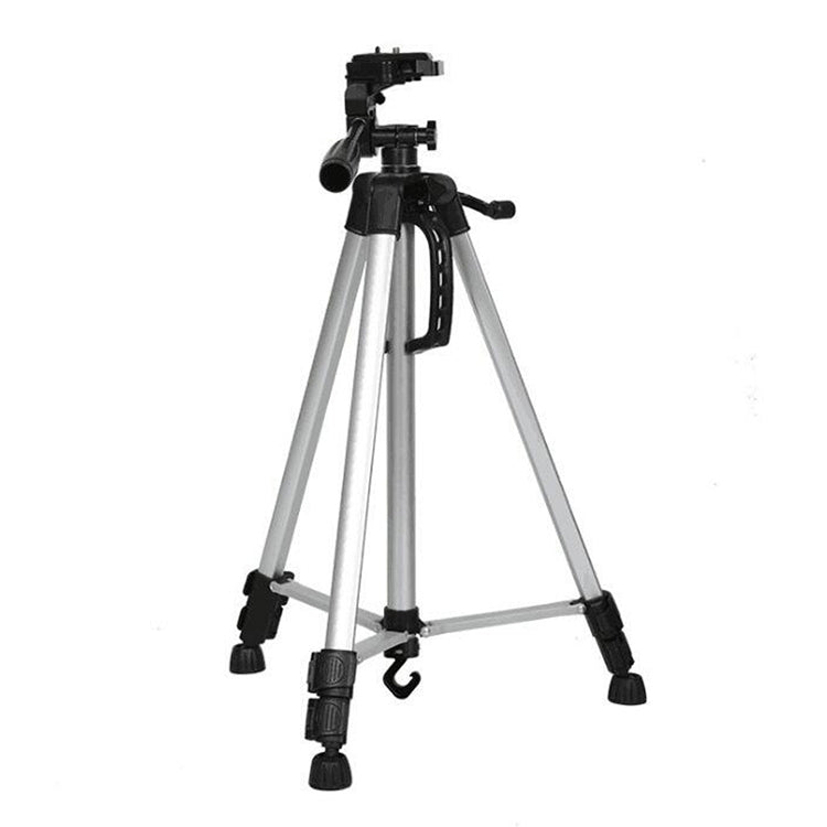 Phone Live Selfie 3366 Tripod Stand for Mobile Phones and Cameras (Silver)