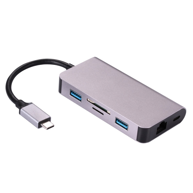 6 in 1 Type C USB 3.0 Hubs Type-C Adapter Cable for Laptop Macbook