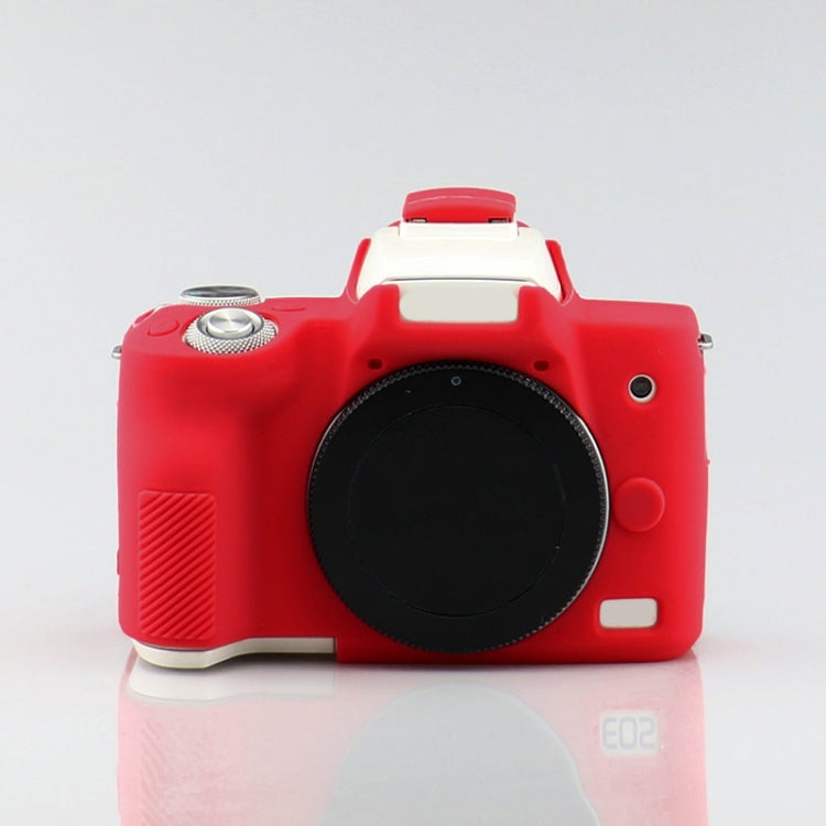 Canon EOS M50 Silicone Armor Skin Case Red
