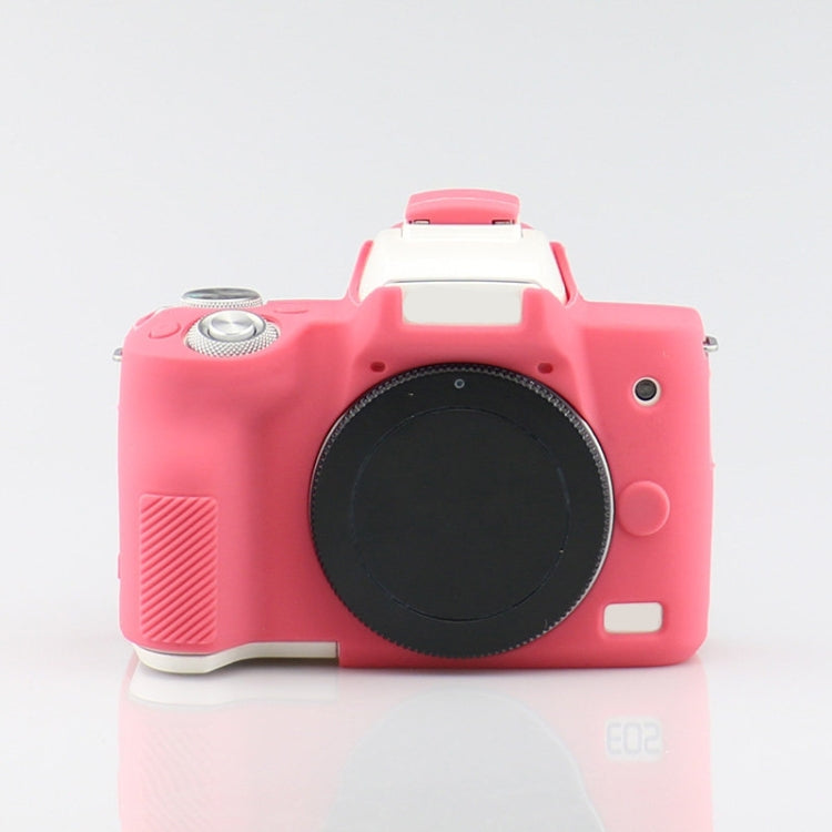 Silicone Armor Skin Case Protector for Canon EOS M50 (Pink)